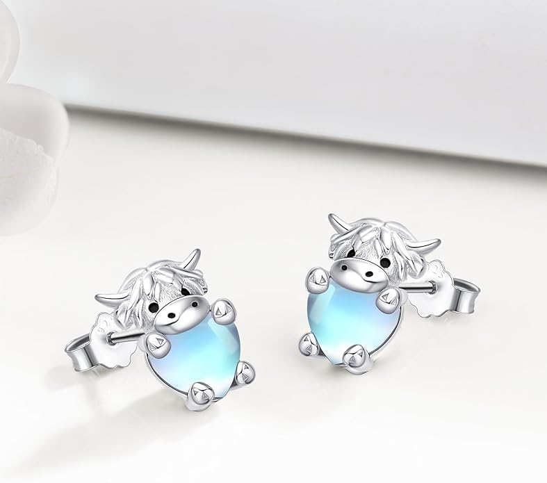 JUSTKIDSTOY Hypoallergenic Earrings Sterling Silver Crystal Cute Animal Studs Earrings for Sensitive Ears Birthday Gifts for Women Girls
