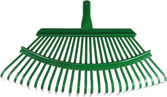 SUPVOX 25 Tine Heavy Duty Steel Leaf Rake for Lawn and Garden, Detachable Head for Easy Storage, Comfortable Grip for Leaves, Grass, and Debris Cleaning
