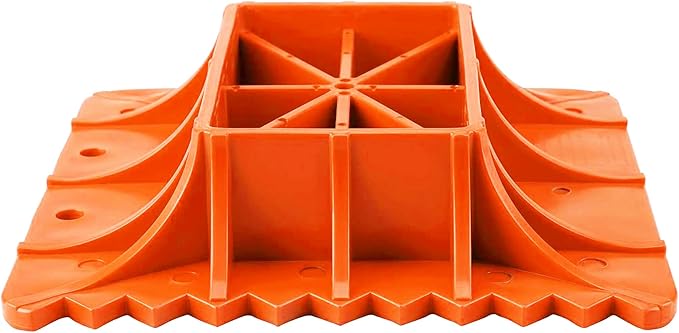 Seven Sparta Off-Road Base Stand Compatible with Hi Lift Jack PP Pad to Alleviate Jack Hoisting Sinkage（Orange）