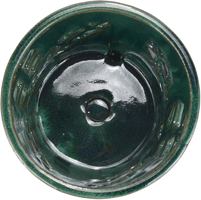 W&W Orchid Pot with Holes and Saucer for Repotting, 5.5 Inches, Grenn Mix