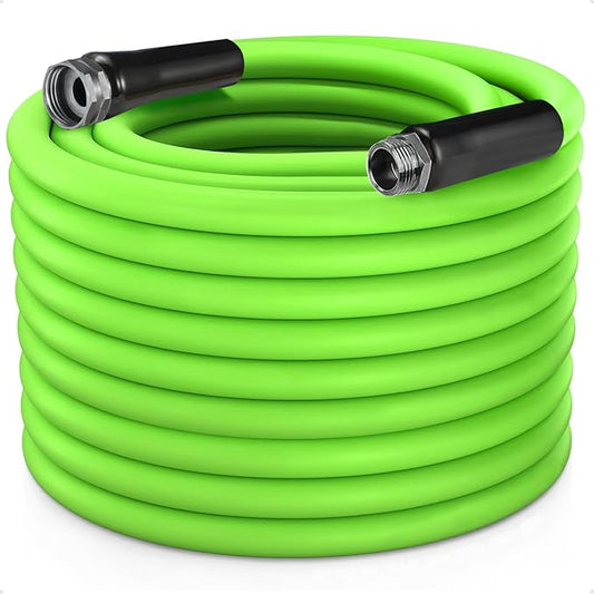 Heavy Duty Garden Hose 5/8 Inch x 200ft - Kink Resistant Lightweight Hybrid Hose, Leak Proof Rustproof Water Hose for Outdoor Watering
