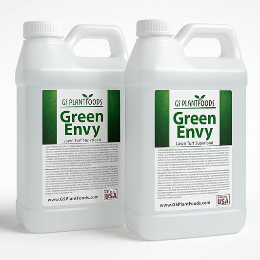 GS Plant Foods Green Envy Liquid Lawn Food Concentrate – Organic Turf Care for All Grass Types (5 Gallons)