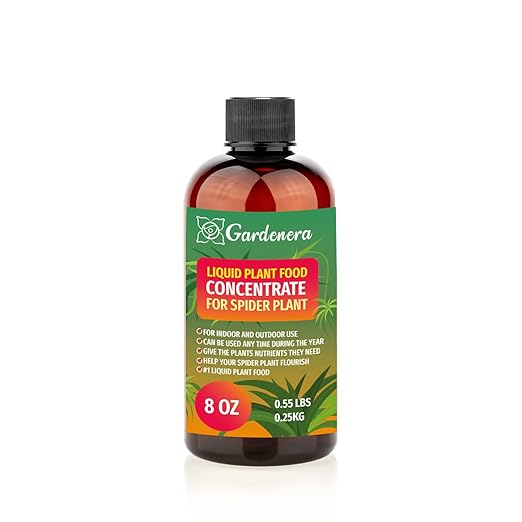 Gardenera Plant Growth Superfood for Spider Plant with 18 Vitamins & Minerals - Organic Plant Food Fertilizer - Micro-Fungi and Bio-Organisms for Spider Plant Care & Growth Enhancement - 8oz