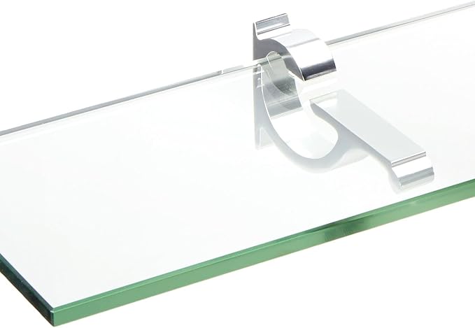 Spancraft Glass M-12x27-Chrome Monarch Glass Shelf, Chrome, 12" x 27"
