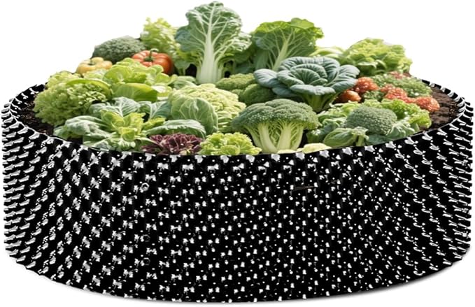 60 Gallon Air Pruning Container New Plastic Nursery Pot Fruit Vegetable Garden Grow beds (4 ft Diameter), Black