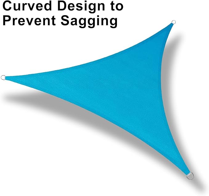 LOVE STORY Custom Size 9'x12'x15' Turquoise Blue Sun Shade Sail Right Triangle Sunhsade Fabric Awning Canopy for Patio Backyard Carport Pergola (Customized)