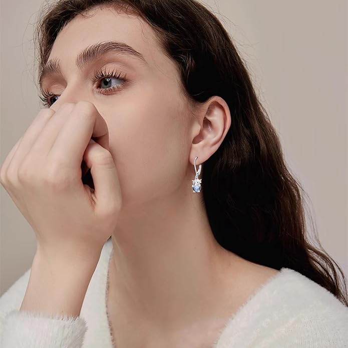 JUSTKIDSTOY Hypoallergenic Earrings Sterling Silver Crystal Cute Animal Studs Earrings for Sensitive Ears Birthday Gifts for Women Girls