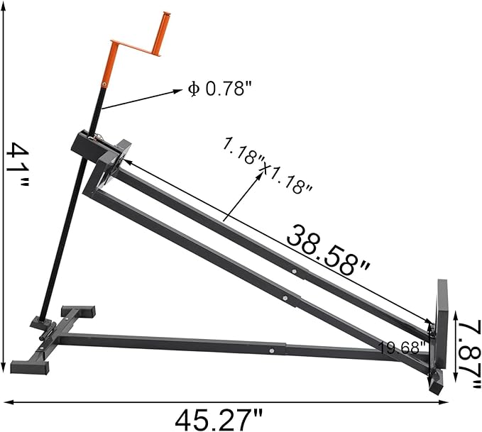 Lawn Mower Lift Jack -Lifting Platform 882 Lbs Capacity for Garden Tractors and Lawn Mowers with Manual Handle & Power Tool Extension Handle (Gray)