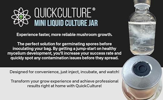 All-in-One Mushroom Grow Bag (4 lbs) for Manure Loving Mushrooms + Spore Germination Jar!