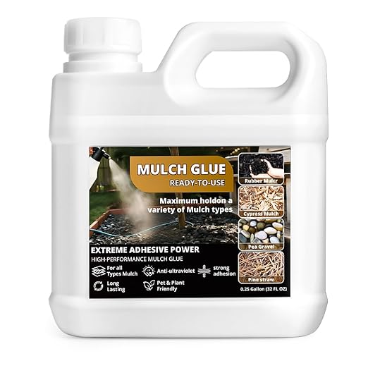 Mulch Glue for Landscaping,Rock Glue,Non-Toxic Mulch Anchor Binder,Long-Lasting Landscape Binder for Landscaping Pea Gravel,Wood Chips& More,for Paths,Patios&Garden Borders (32OZ)