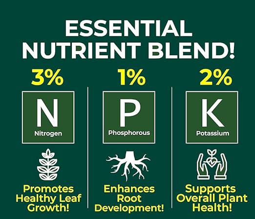 Premium Liquid Lavender Plant Fertilizer - 3-1-2 Concentrate for Indoor Plants and Flowers by Gardenera | Organic Plant Food for Lavenders - 32oz