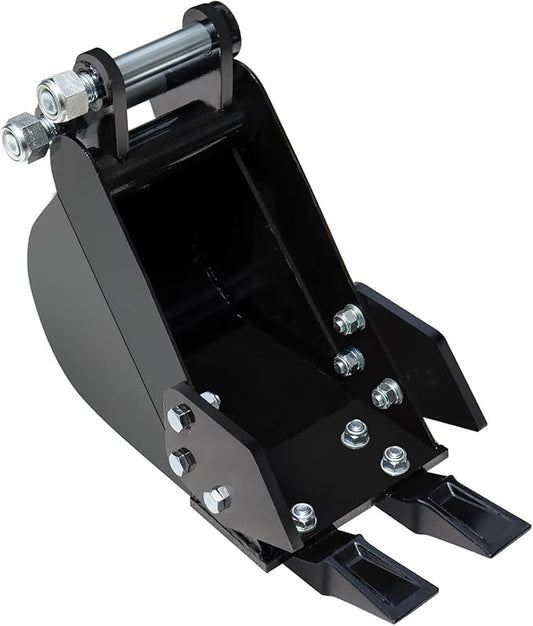 Mini Excavator Bucket, 200mm Narrow Digging Bucket, Span 90mm/3.54in Hole,Diameter 25mm/0.98in Backhoe Attachments, for Mini Excavators