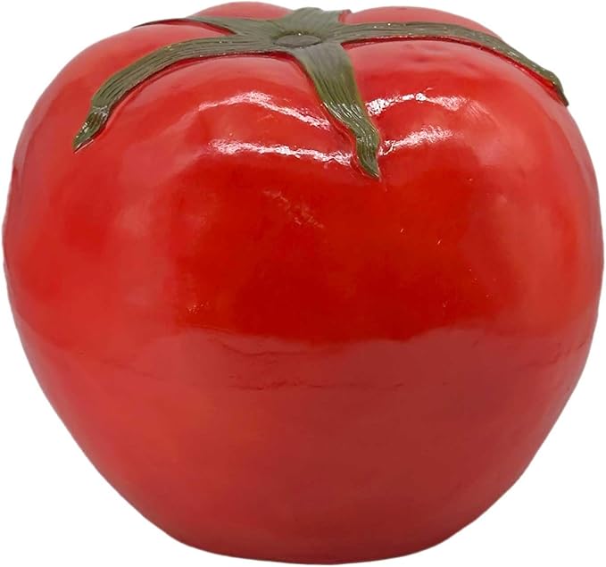 Galt International 15" Red Tomato Stool Side Table Home Decor Plant Stand Garden Indoor Outdoor Decorations