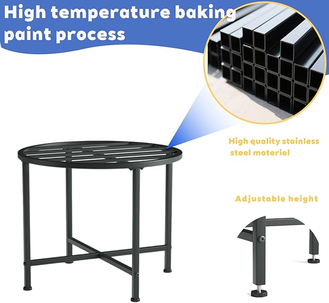 Rain Barrel Stand Heavy-Duty Stainless Steel- Supports 45/50/55 Gallon Plastic Barrels, Outdoor Weatherproof, Rust-Proof, 1200lb Load Capacity
