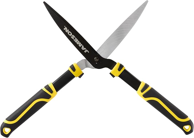 Jameson Heavy-Duty Hedge Shears – 23″ with Ultra-Sharp Non-Stick Blades, Lightweight Aluminum Frame, and Shock-Absorbing Grip
