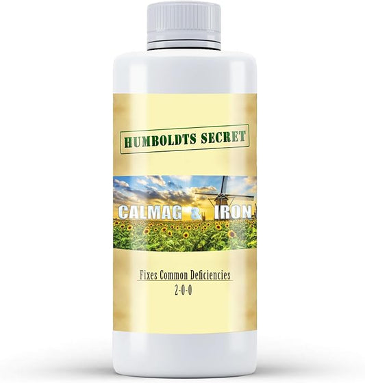 Humboldts Secret CalMag & Iron | Calcium, Magnesium & Chelated Iron Nutrient Fertilizer | Hydroponic Supplies for Vegetative & Flowering Growth in Soil, Coco, Hydroponics or RO Water | 8 Ounce