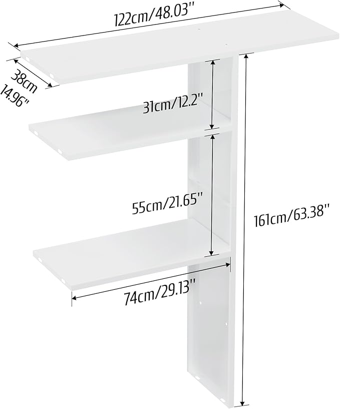 KAMABOKO Metal Storage Shed Shelves for 60 cuft Vertical Outdoor Storage Shed, 35.3 lbs, White