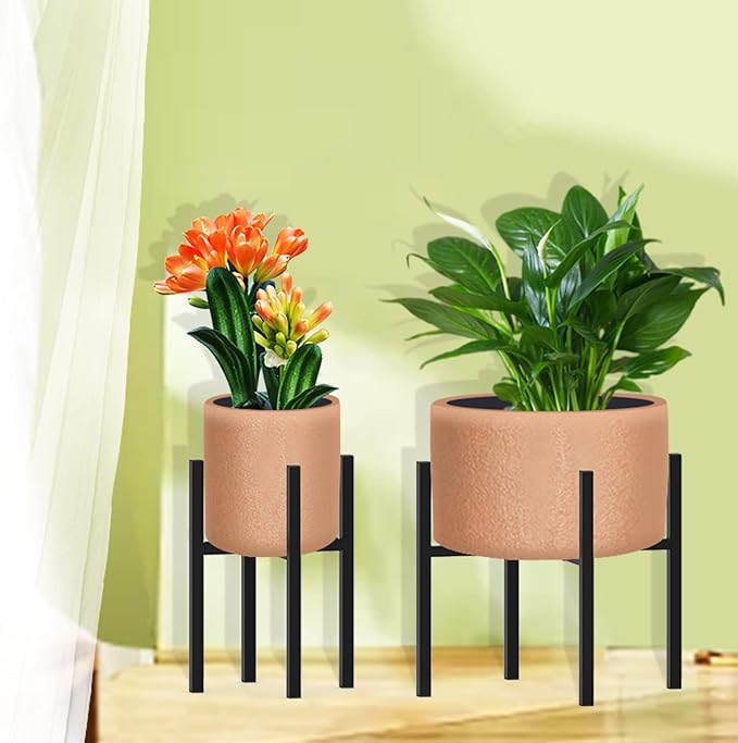 Heavy Plant Stand for 10"-16" Plant Pot Indoor Outdoor Corner, Adjustable Metal Heavy Duty for Large Pot (Black 1 Pack)