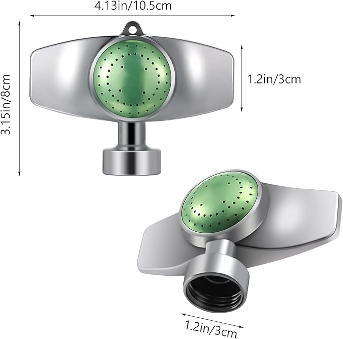 Honoson Metal 360 Degree Circle Pattern Spot Sprinkler for Yard with Gentle Water Flow Adjustable Sprinkler Head for Small Area Lawn Garden Watering(Green,3 Pieces)