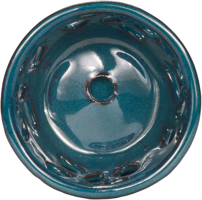 W&W Orchid Pot with Holes and Saucer for Repotting, 5 Inches, Teal