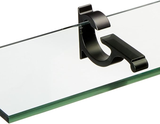 Spancraft Glass M-4.75x30-Black Monarch Glass Shelf, Black, 4.75" x 30"