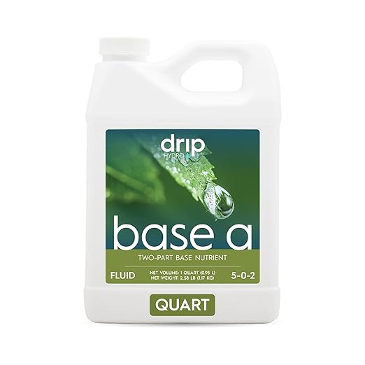 Base A Quart | Liquid Nutrient Solution | Essential Macronutrients & Chelated Micronutrients for Hydroponics & Soil Cultivation