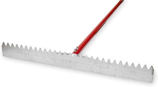 MARSHALLTOWN Asphalt Lute Rake, Sharp 36 Inch Blade, 72 Inch Aluminum Handle, T Connector, Made in The USA, RED700029C