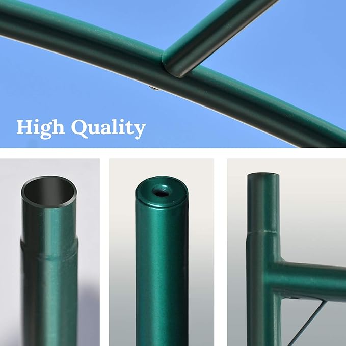 Multi-Size Large Garden Support Arch Frame Climbing Plant Arch Arbor for Flowers/Fruits/Vegetables (16.4ft x 7ft x 7.2ft)