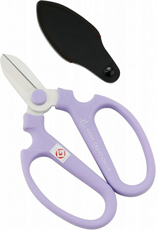 Japanese Florist Scissors – Professional Ultra Sharp Flower Shears Made in JAPAN for Ikebana Floral Design & Gardening SAKAGEN HAND CREATION F-170 (Lavender)