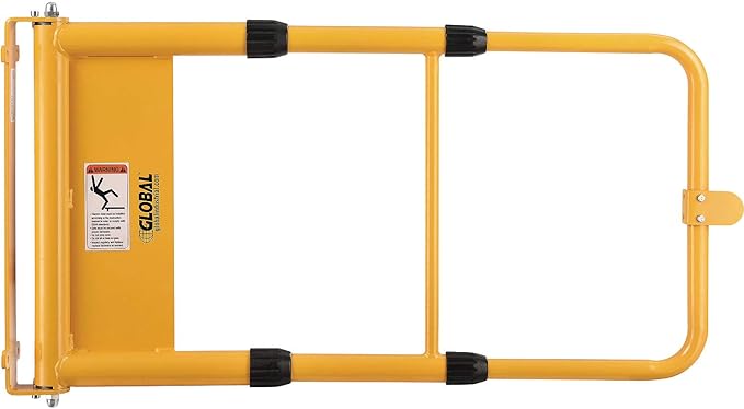 Global Industrial Universal Spring-Loaded Safety Swing Gate, 22" to 40" W Adjustable Opening, Self-Closing Safety Gate, Powder Coated High-Visibility Yellow
