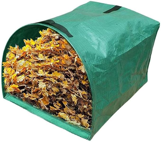 Gardenpal 2-pack Yard Waste Bags for Collecting Leaves, PE Gardening Bags, Lawn and Leaf Bags, Large Yard Dustpan-Type Garden Bag, Reuseable Garden Waste Container, 53 Gallon Per Bag