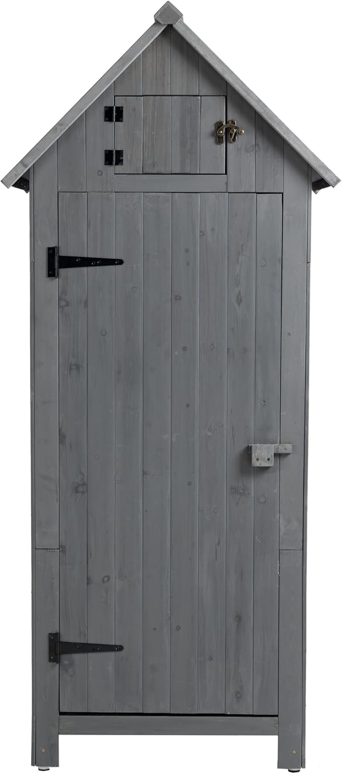 KEIKI 30.3" L Outdoor Storage Cabinet Tool Shed,Wood Frame with Sloped Roof Lockable Door for Patio Furniture