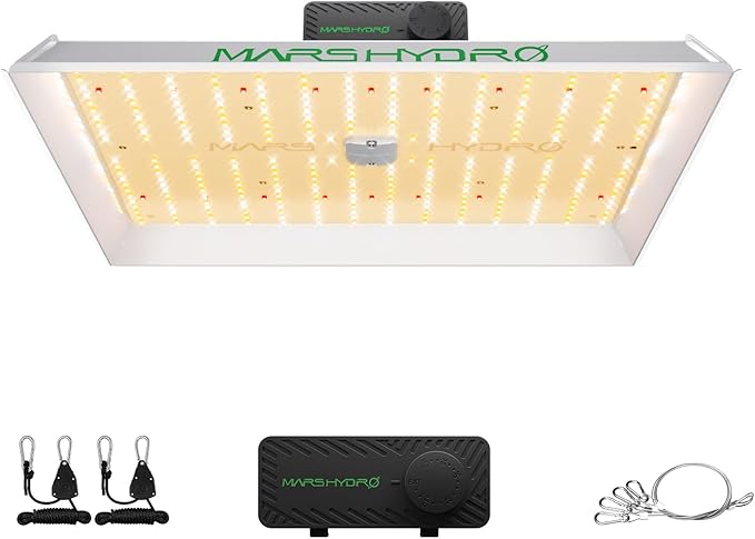 MARS HYDRO TS1000 150W LED Grow Light for Indoor Plants, with Patented Reflector, 5 Levels Dimmable Lights Daisy Chain Full Spectrum Growing Lamps for Seedlings Veg Bloom in 2x2/3x3 Grow Tent