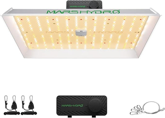 MARS HYDRO TS1000 150W LED Grow Light for Indoor Plants, with Patented Reflector, 5 Levels Dimmable Lights Daisy Chain Full Spectrum Growing Lamps for Seedlings Veg Bloom in 2x2/3x3 Grow Tent