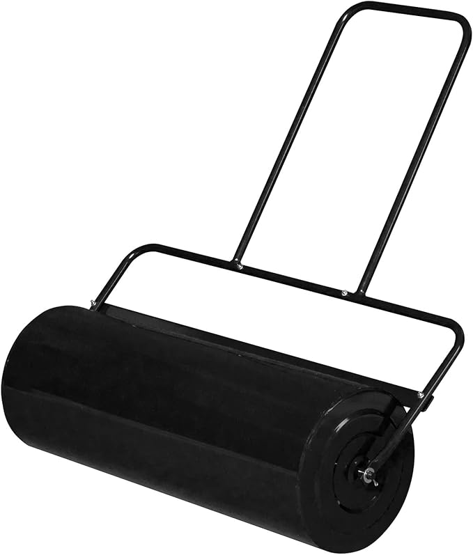 VINGLI Lawn Roller Water Filled Pull Behind 36inch Garden Drum Roller Push/Tow Behind, Water/Sand Filled Roller for Garden, Lawn, Backyard (Black)