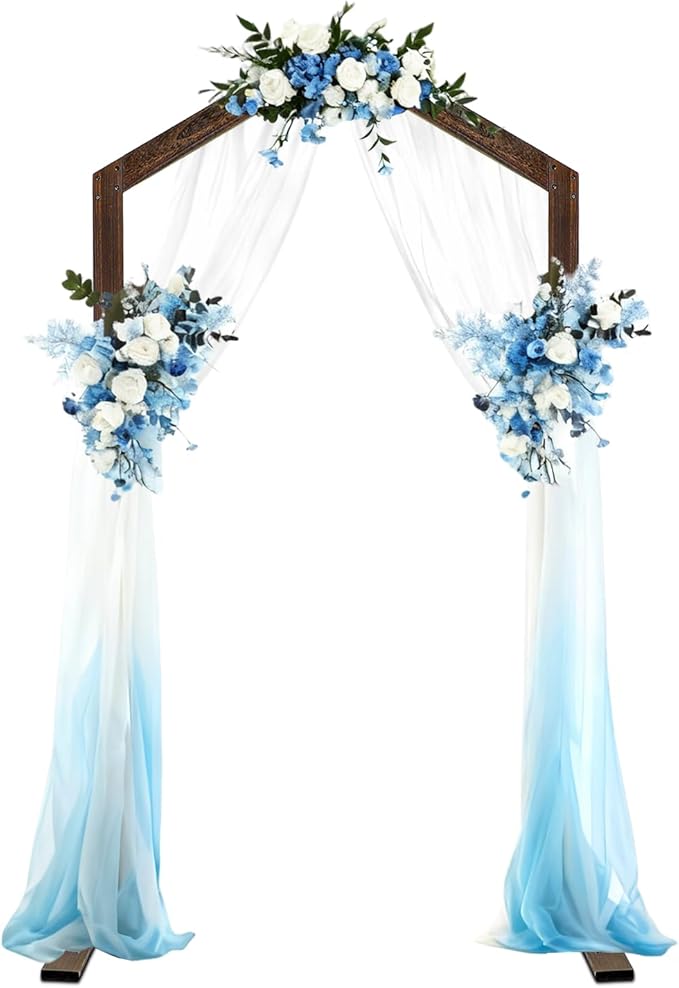7 FT Wooden Arch Wood Arches Wedding Arches for Ceremony Wooden Arbor Arch Backdrop Stand for Indoor Outdoor Wedding Party Garden Beach Forest Rustic Boho Decor