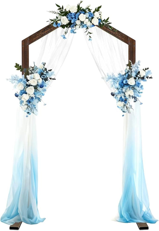 7 FT Wooden Arch Wood Arches Wedding Arches for Ceremony Wooden Arbor Arch Backdrop Stand for Indoor Outdoor Wedding Party Garden Beach Forest Rustic Boho Decor