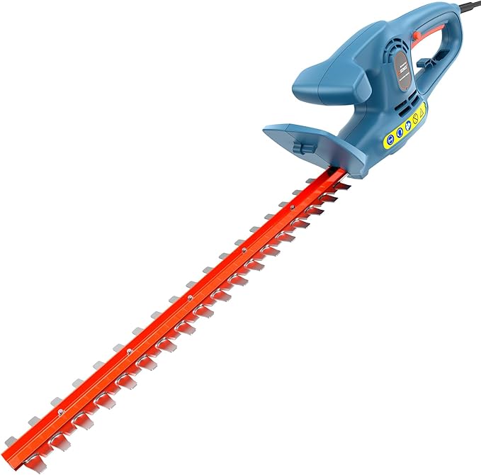 SENIX HTE3.8-L 120V 3.8 Amp 21-Inch Corded Electric Hedge Trimmer,Garden Tool to Trim Shrubs,Bushes,Double Sided Dual Action Blades,3/4" Cutting Capacity,Includes Blade Cover