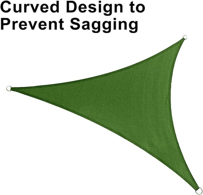 LOVE STORY Custom Size 10'x11'x14.9' Piquant Green Sun Shade Sail Right Triangle Sunshade Fabric Awning Canopy for Patio Backyard Carport Pergola (Customized)