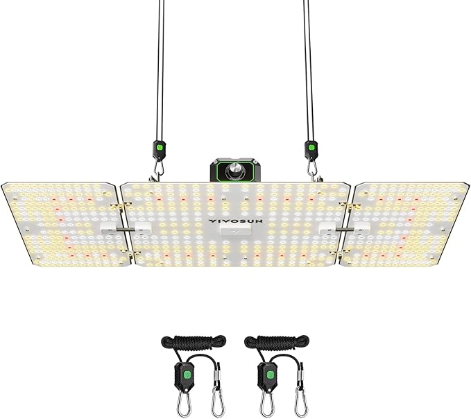 VIVOSUN LumaLight 200W LED Grow Light, Full Spectrum Plant Light, Smart Dimmable & High PPFD for Indoor Plants Seedling Vegetables Bloom, Fits 2×4/3×3 Grow Tents