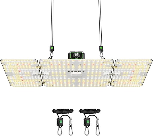 VIVOSUN LumaLight 200W LED Grow Light, Full Spectrum Plant Light, Smart Dimmable & High PPFD for Indoor Plants Seedling Vegetables Bloom, Fits 2×4/3×3 Grow Tents