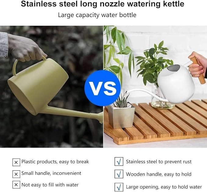 Small Watering Can Indoor Plants, 40oz/1.2L Garden Watering Can, House Plant Watering Can Cute Watering Pot with Long Spout for Indoor House Plants Bonsai Outdoor Garden Flower Decorative