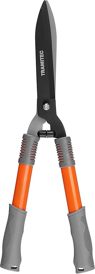 Garden Hedge Shears, Manual hedge Clippers for Shaping Shrubs and Trimming Bushes. Hedge Clippers & Shears made with Durable Carbon Steel Blades, Shock-Absorbing Bumpers and Comfort Grips.