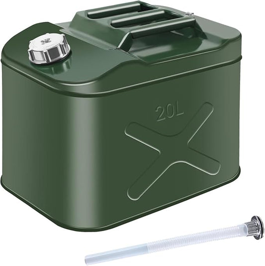 5 Gallon Metal Watering Can, Water Can with Removable Spout Square Design, Watering Can for Garden Flower Plants, Water Container Camping (20L）
