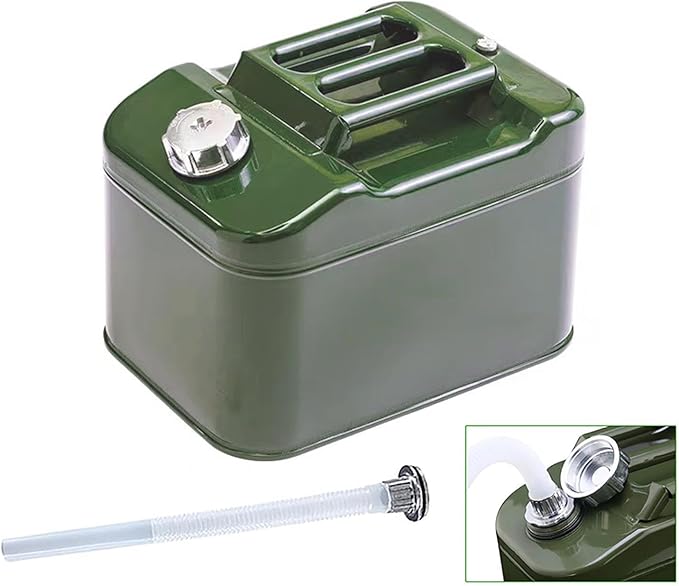2.5 Gallon Metal Watering Can, with Flexible Spout and Pressure Release Valve, Square Design Safe and Stable, Watering Can for Garden, Water Container Camping (10L