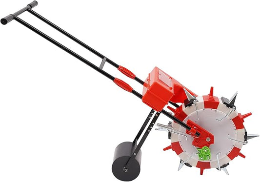 Hand Push Seeder Spreader,Manual Roller Seeder Lawn Garden Spreaders Seed Planter, Multi-Function Corn Planter Seeder Planting Depth 3.5-7.8 Cm Seeder Tool for Soybean Peanut Corn (A Style)