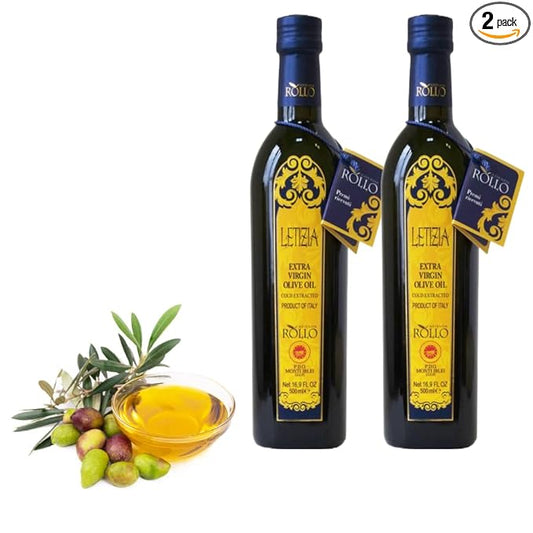 Letizia Sicilian Extra Virgin Olive Oil DOP 500 ml - Pack of 2