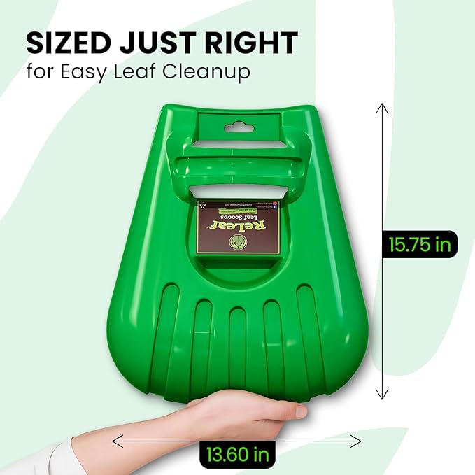GARDEASE Leaf Scoops: Premium Ergonomic Large Hand Held Rakes for Fast Leaf, Lawn & Grass Removal (1 Pair)