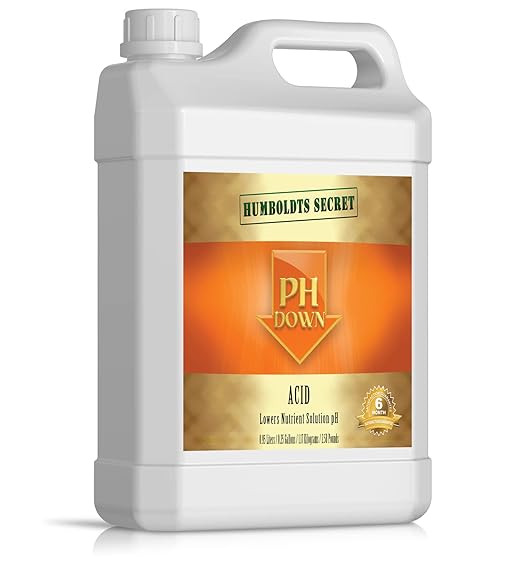 Humboldts Secret pH Down for Plants | Liquid pH Adjuster and Balancer for Soil Coco Hydroponics | Concentrated Phosphoric Acid Solution Supporting Nutrient Uptake and Strong Growth | 1 Gallon
