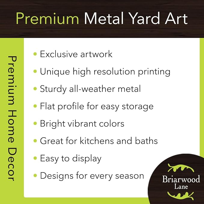 Briarwood Lane Checkered Sunflowers Metal Art